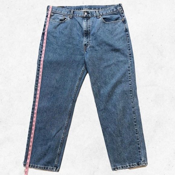 Levi's 550 Men Jeans‎ W40 L30 Denim Straight Leg Medium Wash Mid Rise Zipper - Picture 6 of 12